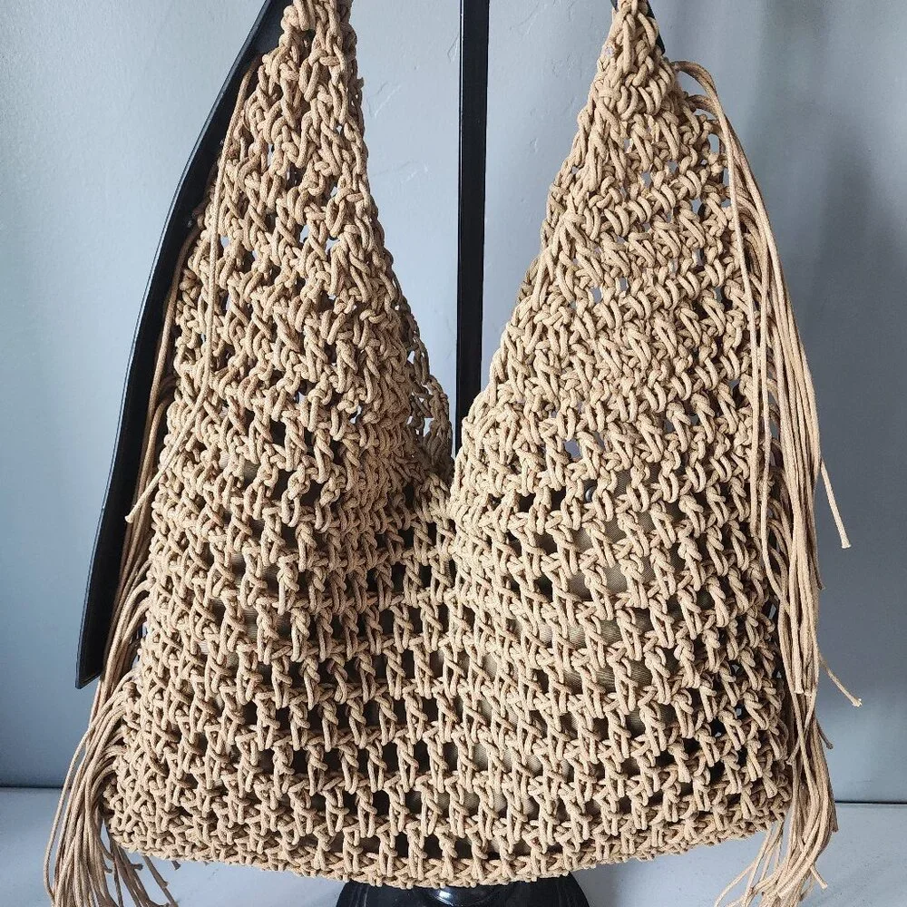 All Saints Large Crochet Bag "LIKE NEW" - Picture 4 of 16